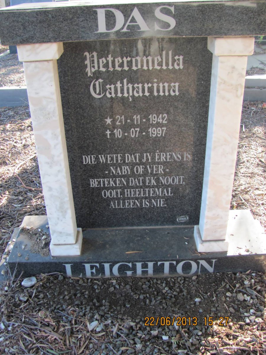 LEIGHTON Peteronella Catharina 1942-1997