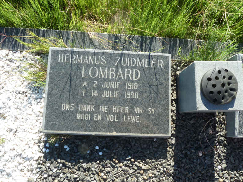 LOMBARD Hermanus Zuidmeer 1918-1998