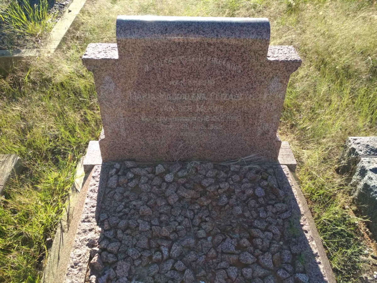MERWE Maria Magdalena Elizabeth, van der nee VAN RENSBURG 18??-196?