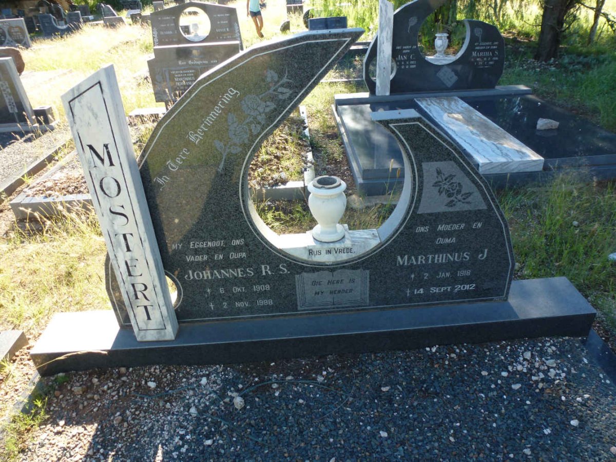 MOSTERT Johannes R.S. 1908-1988 &amp; Marthinus J. 1918-2012
