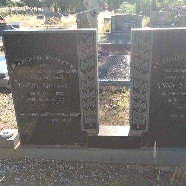 MULLER David Michael 1902-1974 &amp; Anna Sussanna HOFFMAN 1910-