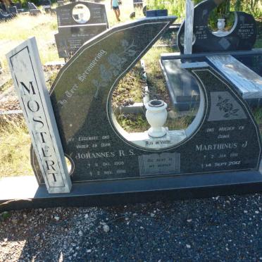 MOSTERT Johannes R.S. 1908-1988 &amp; Marthinus J. 1918-2012