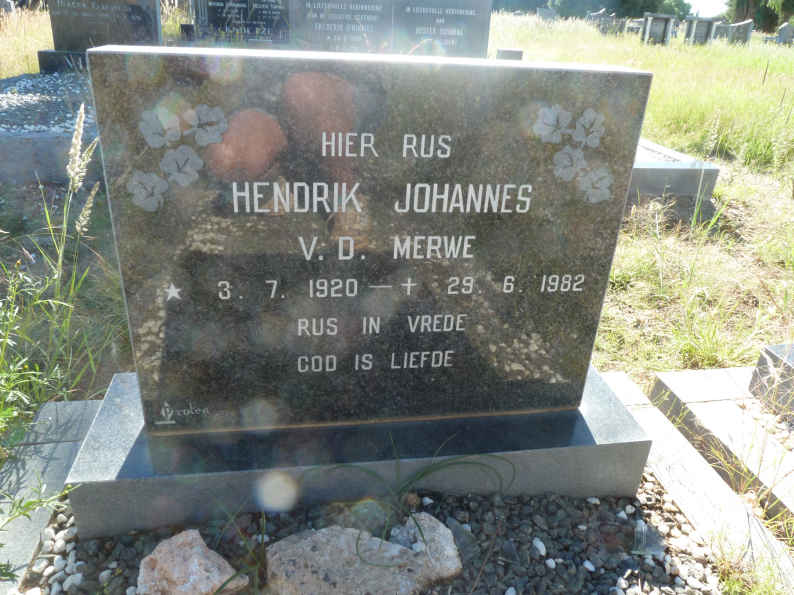MERWE Hendrik Johannes, v.d. 1920-1982