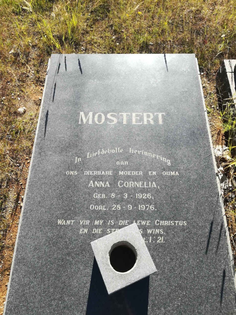 MOSTERT Anna Cornelia 1926-1976