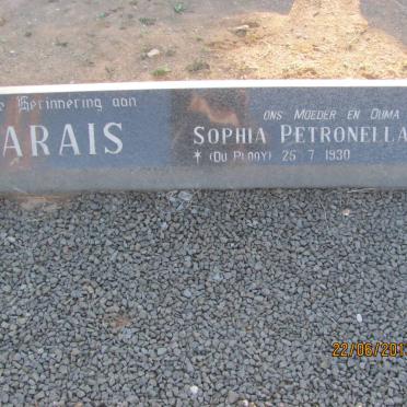 MARAIS Johannes Jacobus 1921-1986 &amp; Sophia Petronella DU PLOOY 1930-