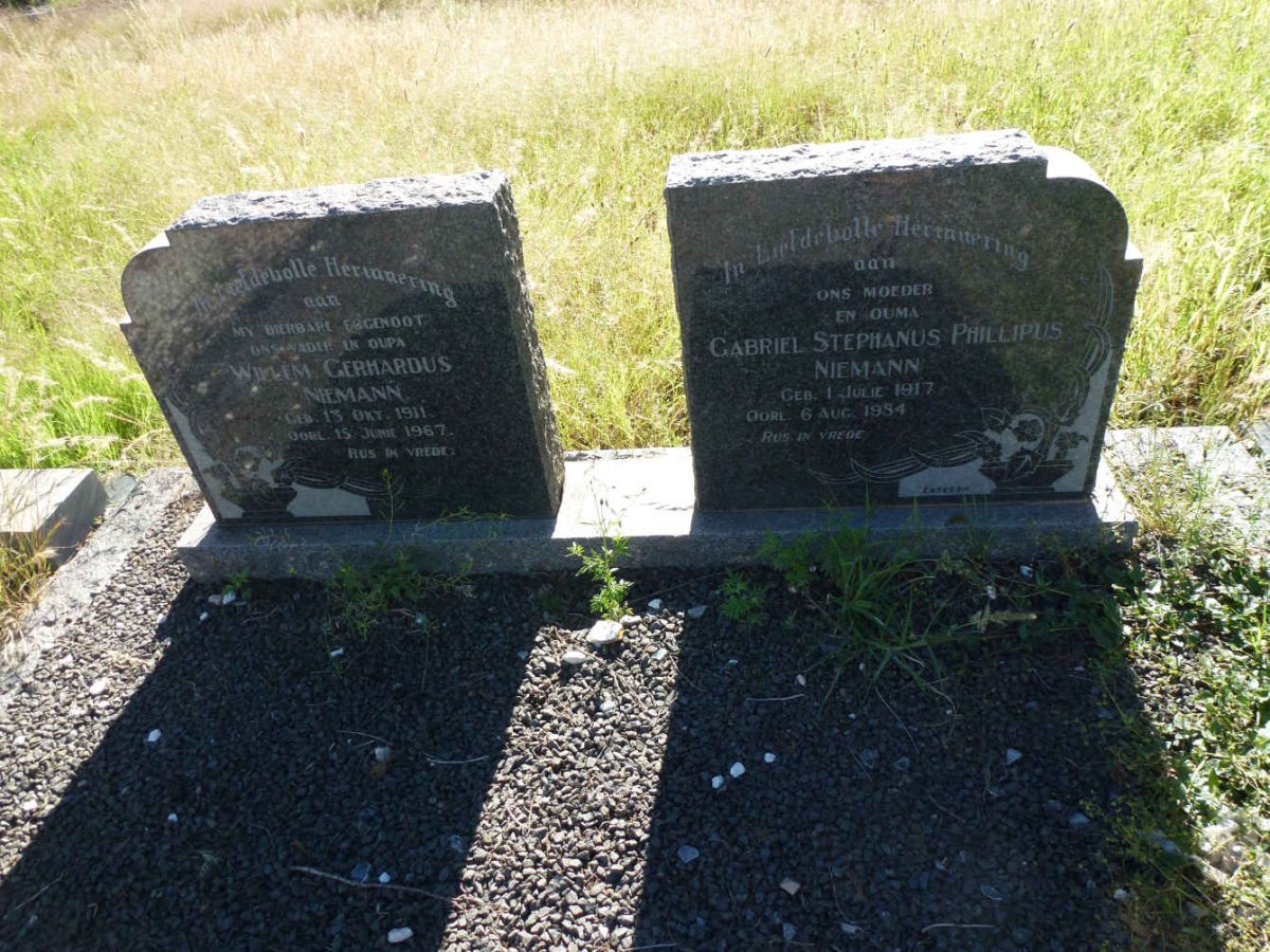NIEMANN Willem Gerhardus 1911-1967 &amp; Gabriel Stephanus Phillipus 1917-1984