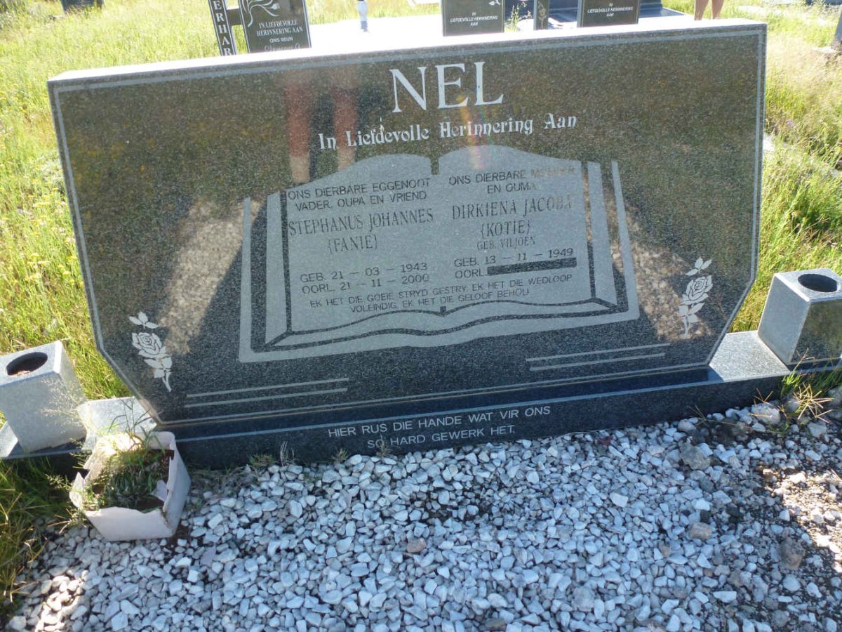 NEL Stephanus Johannes 1943-2000 &amp; Dirkiena Jacoba VILJOEN 1949-