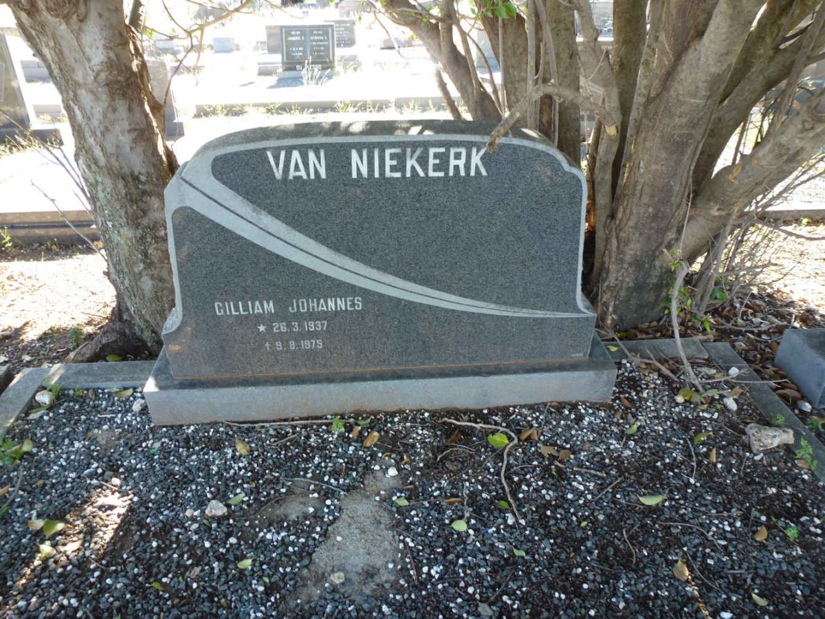 NIEKERK Gilliam Johannes, van 1937-1975