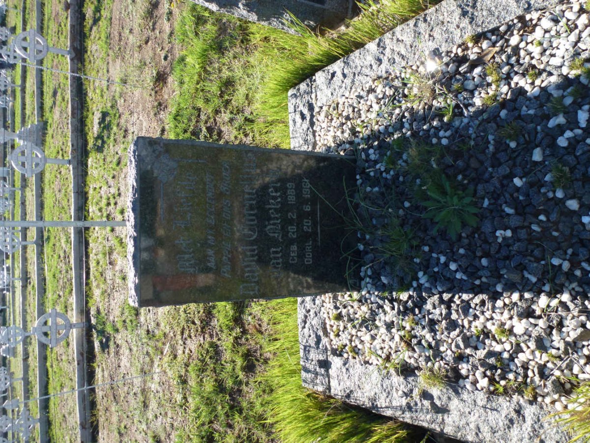 NIEKERK David Cornelius, van 1889-1961