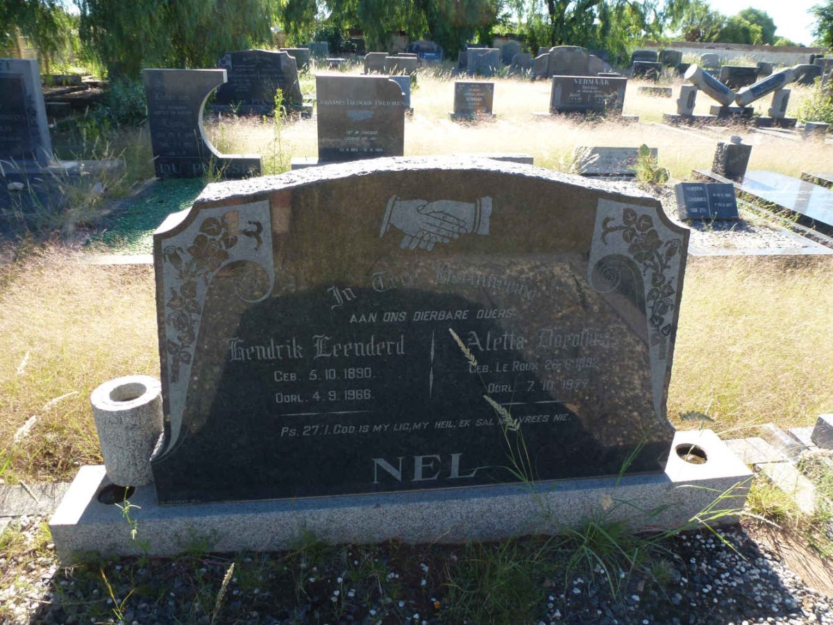 NEL Hendrik Leenderd 1890-1966 &amp; Aletta Dorothea  LE ROUX 1892-1977