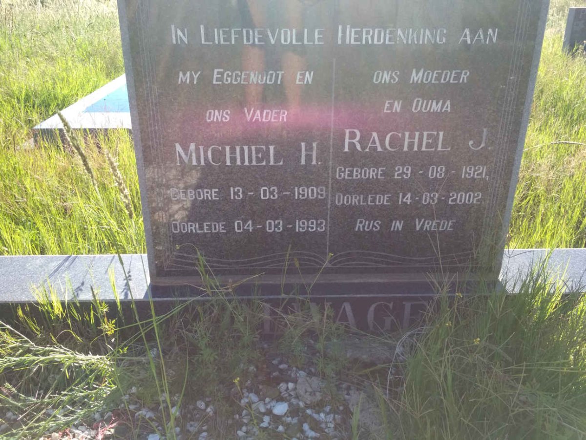 OLWAGEN Michiel H. 1903-1993 &amp; Rachel J. 1921-2002