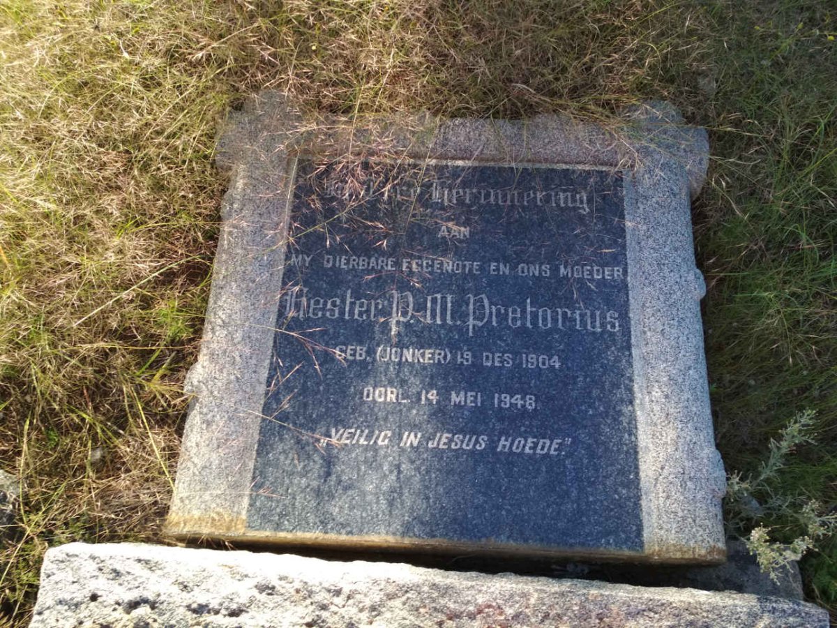 PRETORIUS Hester P.M. nee JONKER 1904-1948