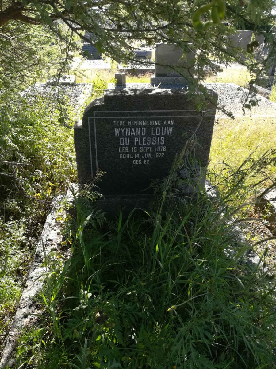PLESSIS Wynand Louw, du 1878-1972