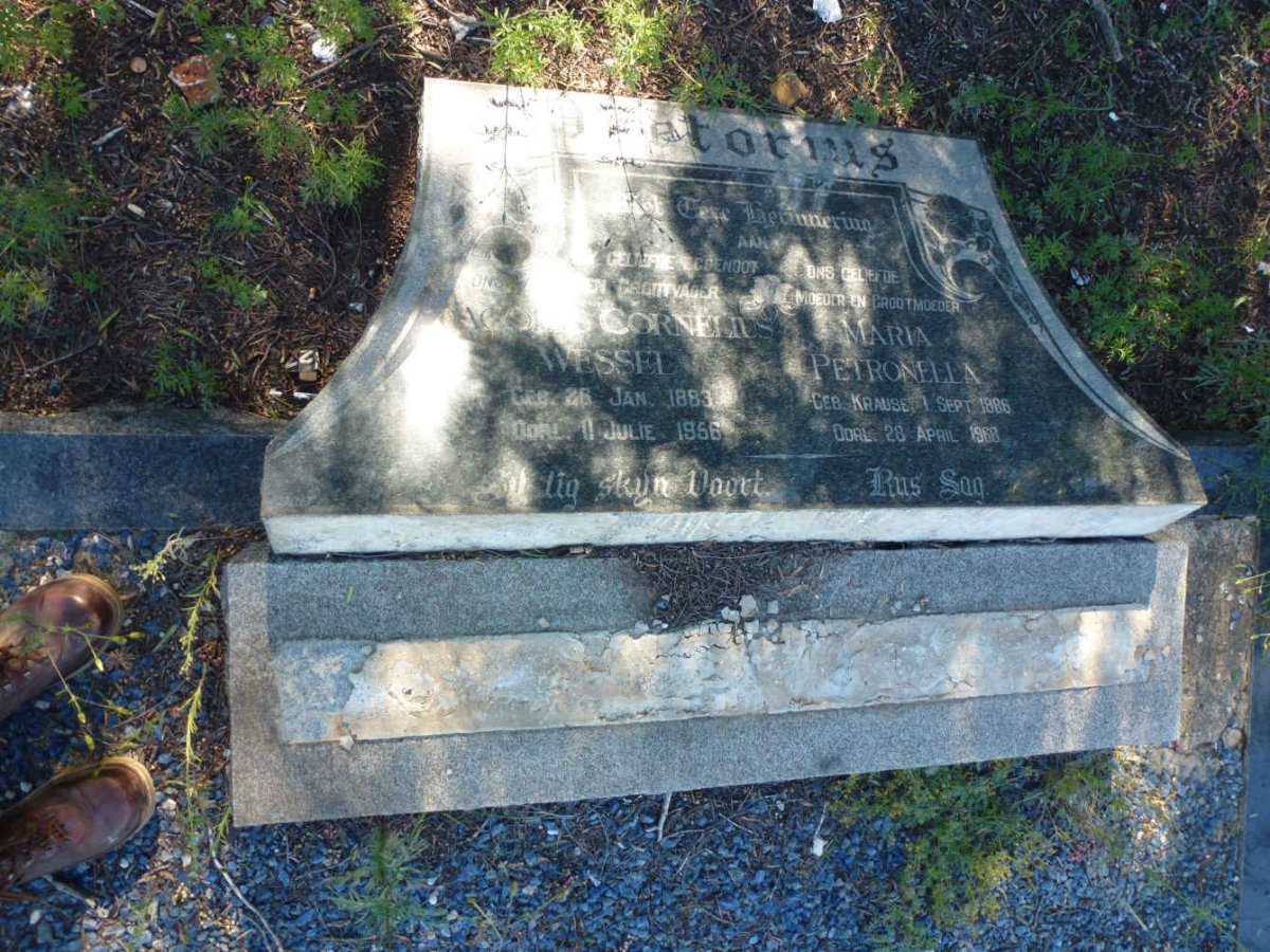 PRETORIUS Jacobus Cornelius Wessel 1883-1956 &amp; Maria Petronella KRAUSE 1886-1968