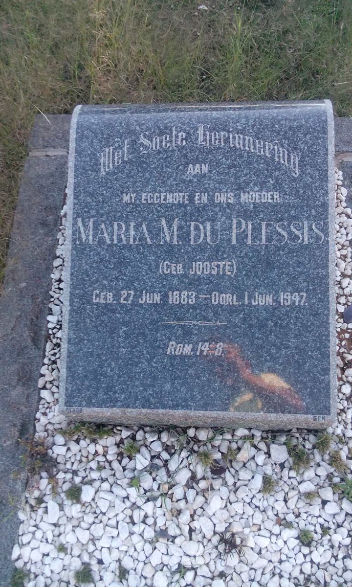 PLESSIS Maria M., du nee JOOSTE 1883-1947