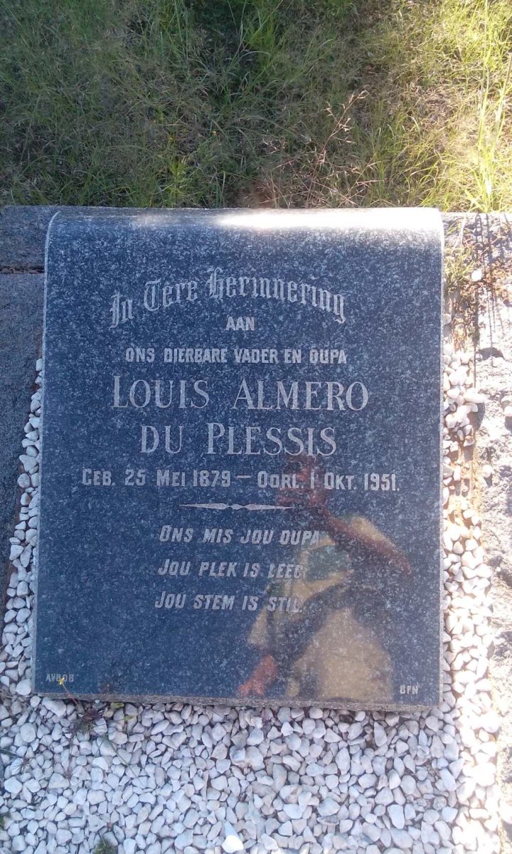 PLESSIS Louis Almero, du 1879-1951