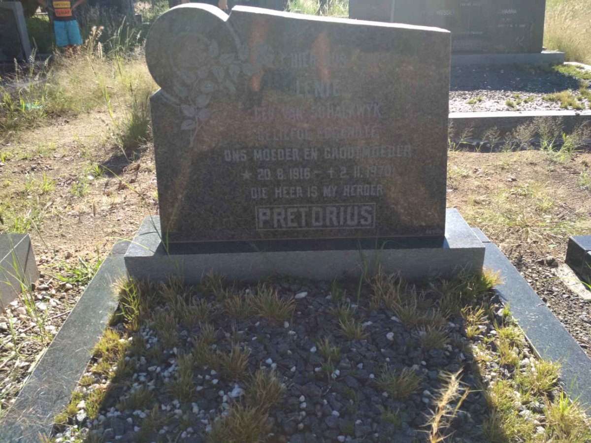 PRETORIUS Lente nee VAN SCHALKWYK 1916-1970