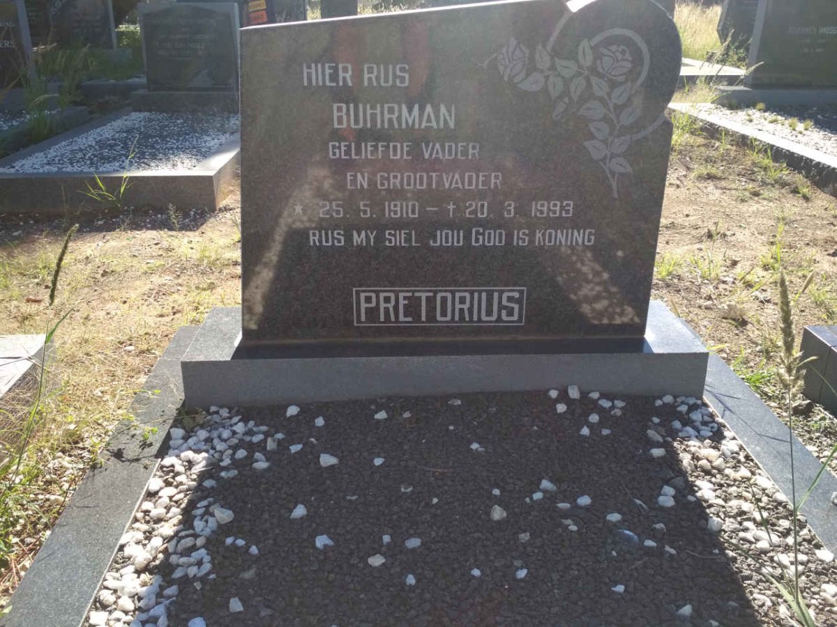PRETORIUS Buhrman 1910-1993