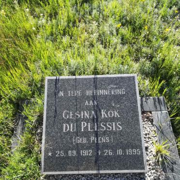 PLESSIS Gesina Kok, du nee PEENS 1912-1995