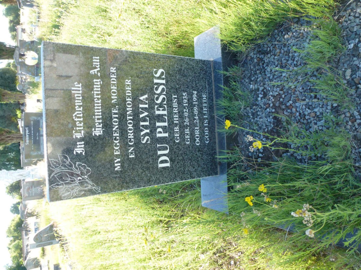 PLESSIS Sylvia, du nee HERBST 1935-1994