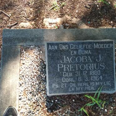 PRETORIUS Jacoba J. 1880-1964