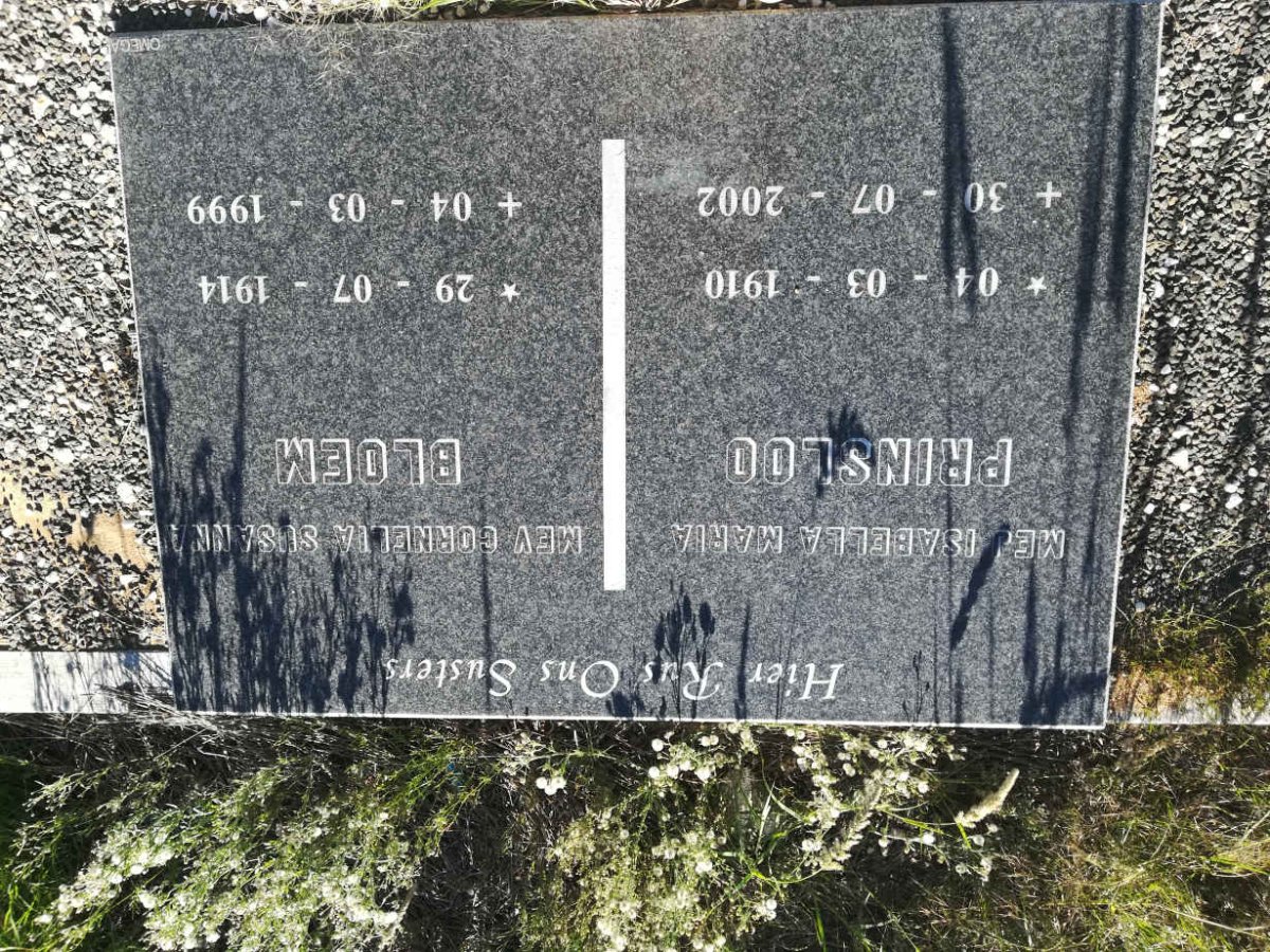 PRINSLOO Isabella Maria 1910-2002 :: BLOEM Cornelia Susanna 1914-1999