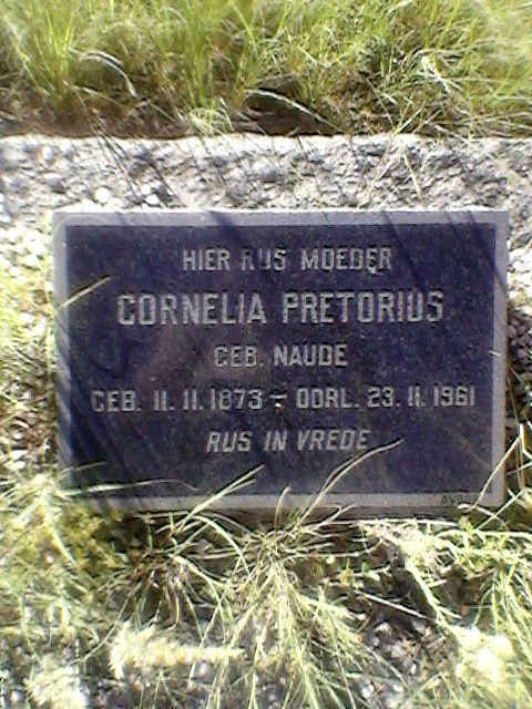 PRETORIUS Cornelia nee NAUDE 1873-1961