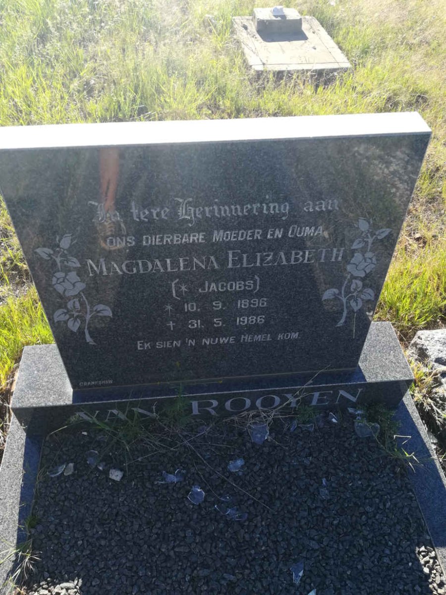 ROOYEN Magdalena Elizabeth, van nee JACOBS 1896-1986