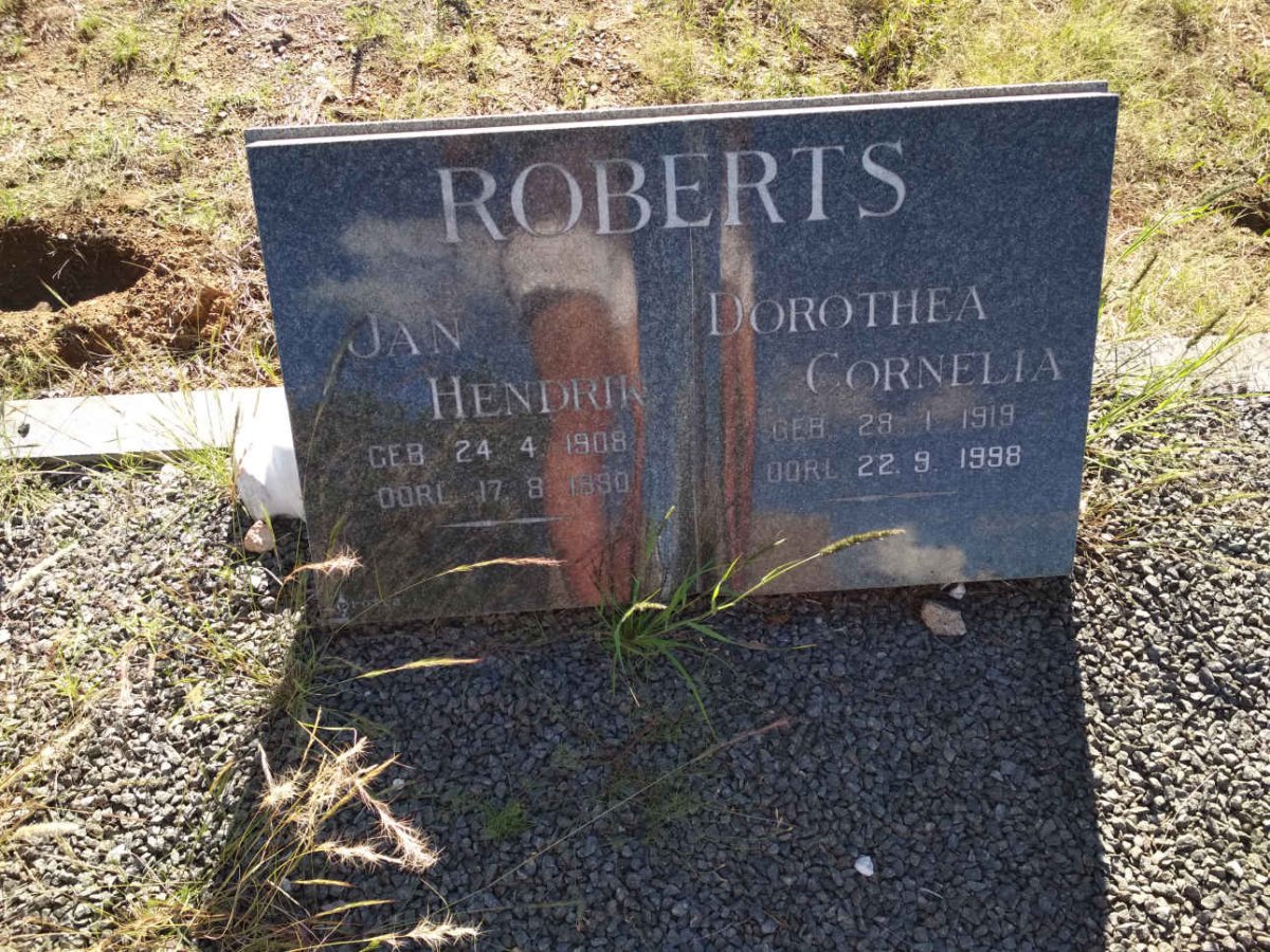 ROBERTS Jan Hendrik 1908-1980 &amp; Dorothea Cornelia 1919-1998