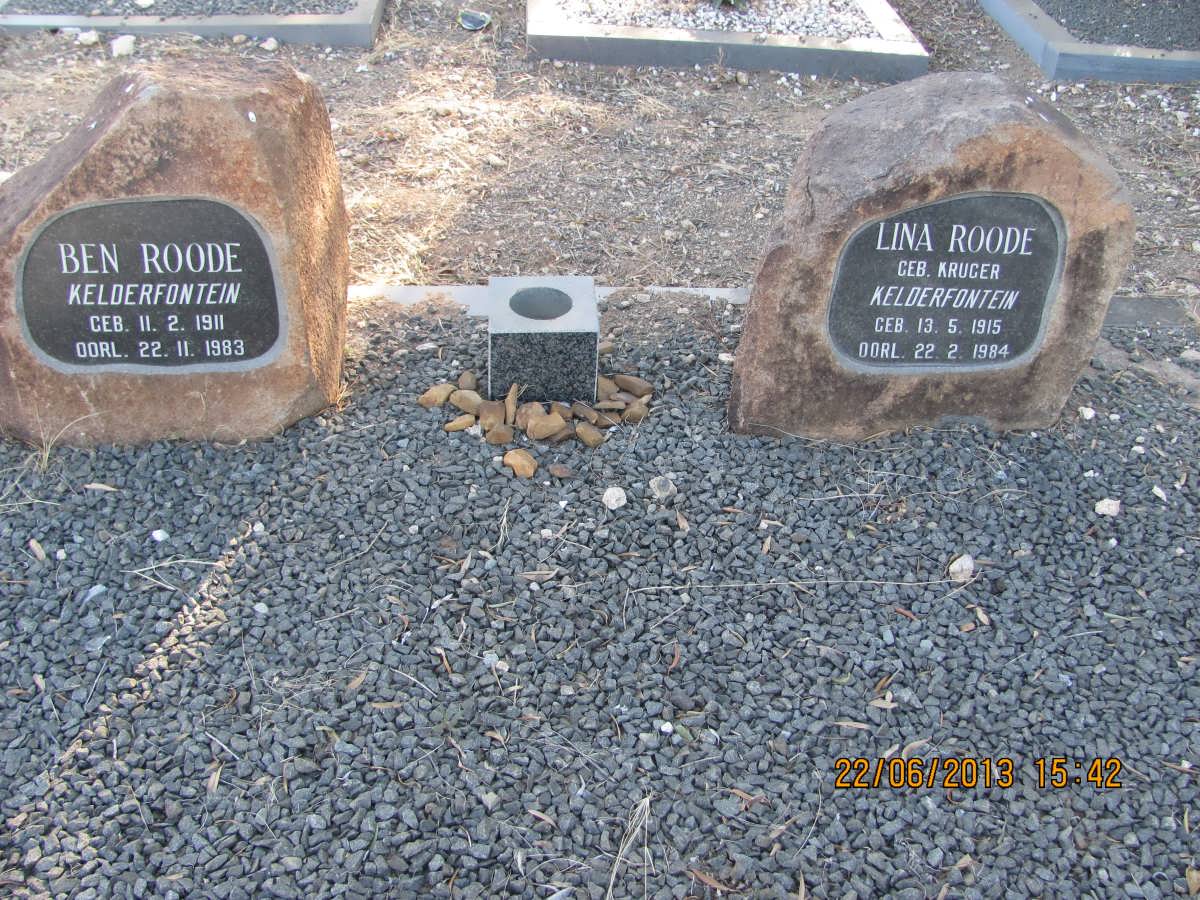 ROODE Ben 1911-1983 &amp; Lina KRUGER 1915-1984