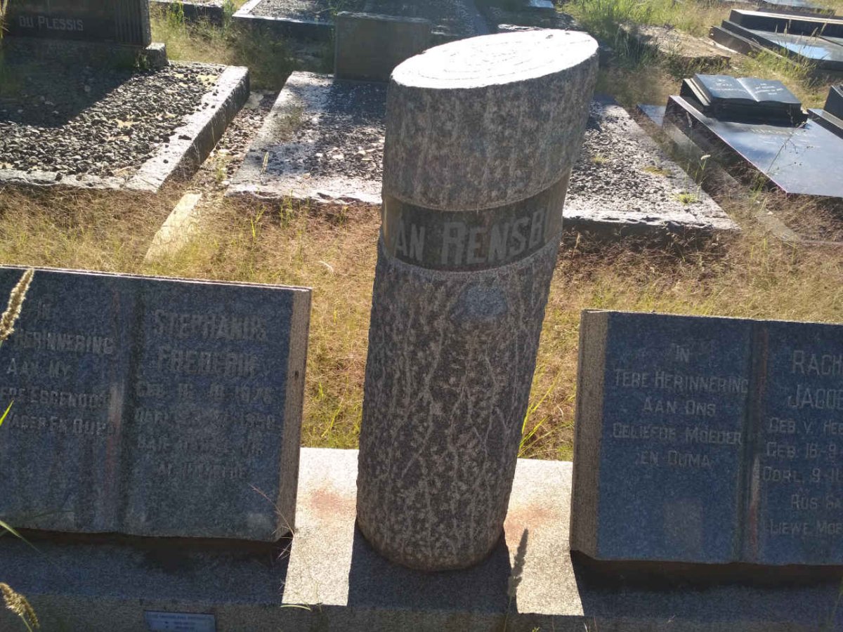 RENSBURG Stephanus Frederik, van 1876-1958 &amp; Rachel Jacoba V. HEERDEN 1886-1967