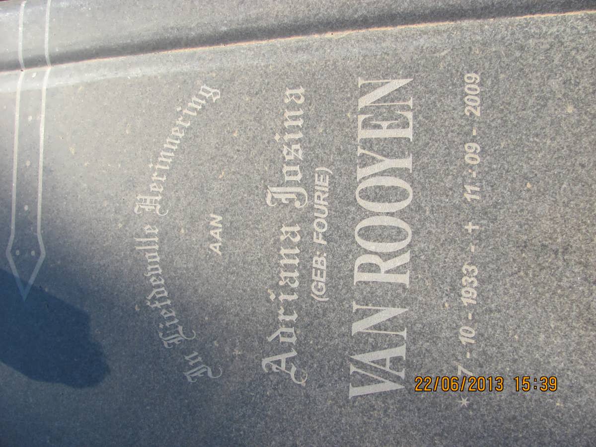 ROOYEN Adriana Josina, van nee FOURIE 1933-2009