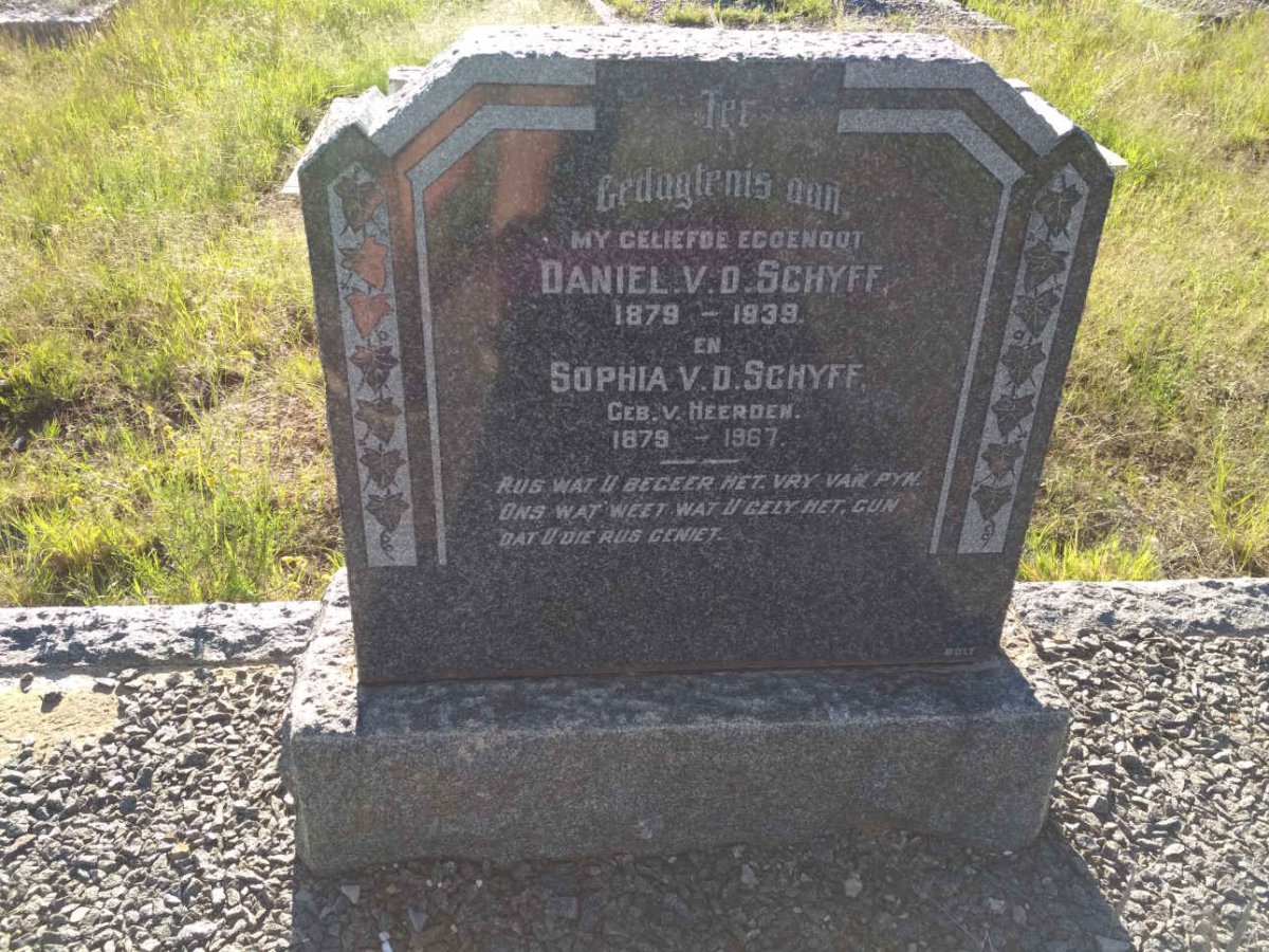 SCHYFF Daniel, v.d. 1879-1939 &amp; Sophia V. HEERDEN 1879-1967