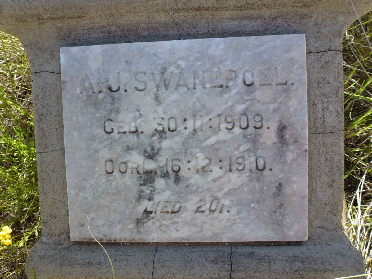 SWANEPOEL A.J. 1909-1910