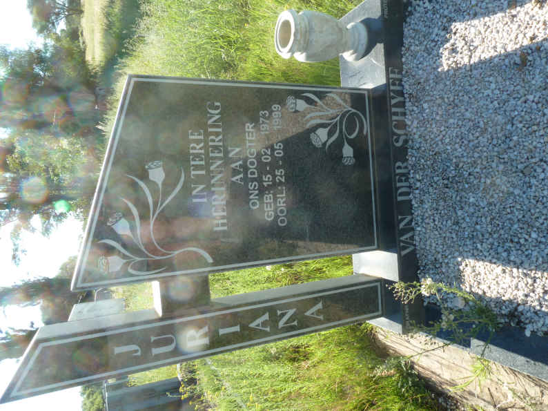 SCHYFF Juriana, van der 1973-1999