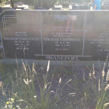 SWANEPOEL Abraham Christoffel 1884-1971 &amp; Carolina Francina V.D. WESTHUIZEN 1887-1951