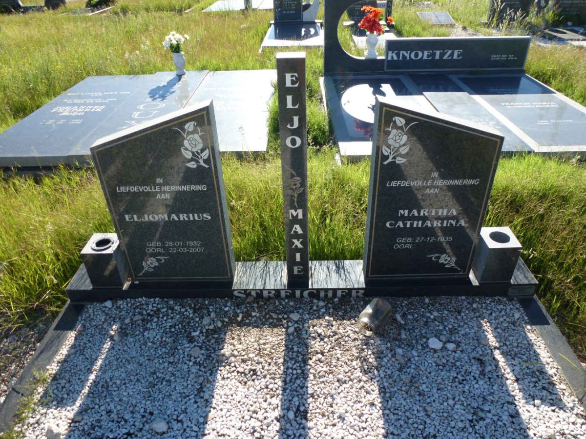 STREICHER Eljomarius 1932-2007 &amp; Martha Catharina 1935-