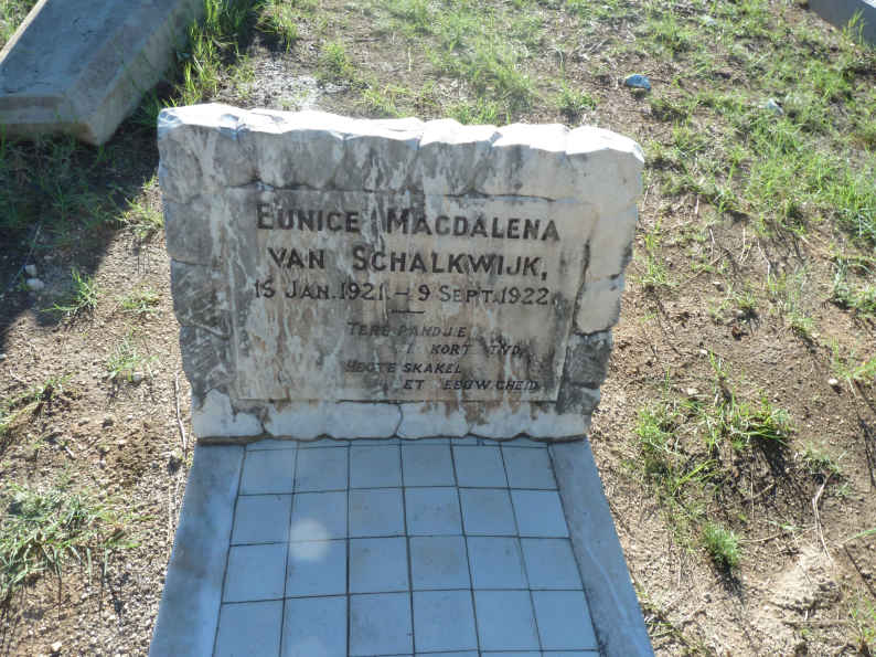 SCHALKWIJK Eunice Magdalena, van 1921-1922