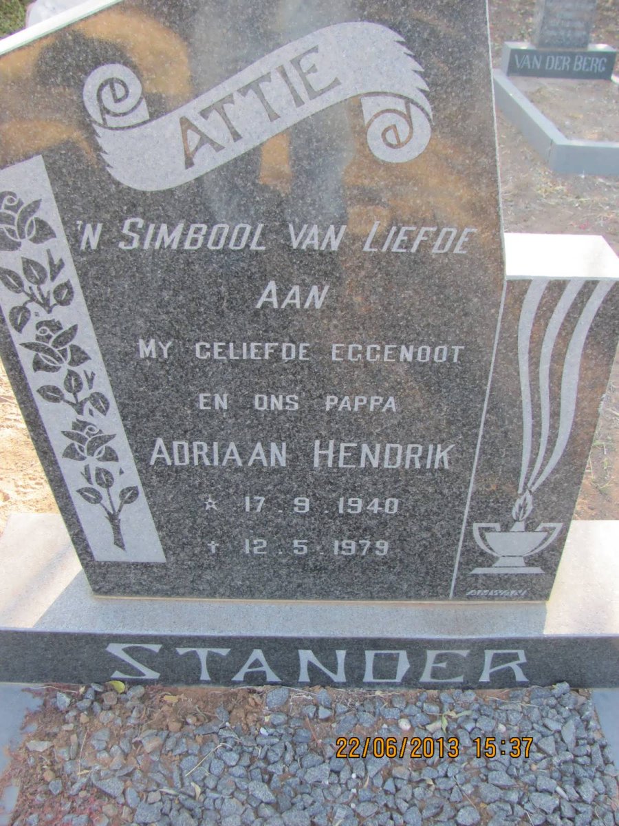 STANDER Adriaan Hendrik 1940-1979