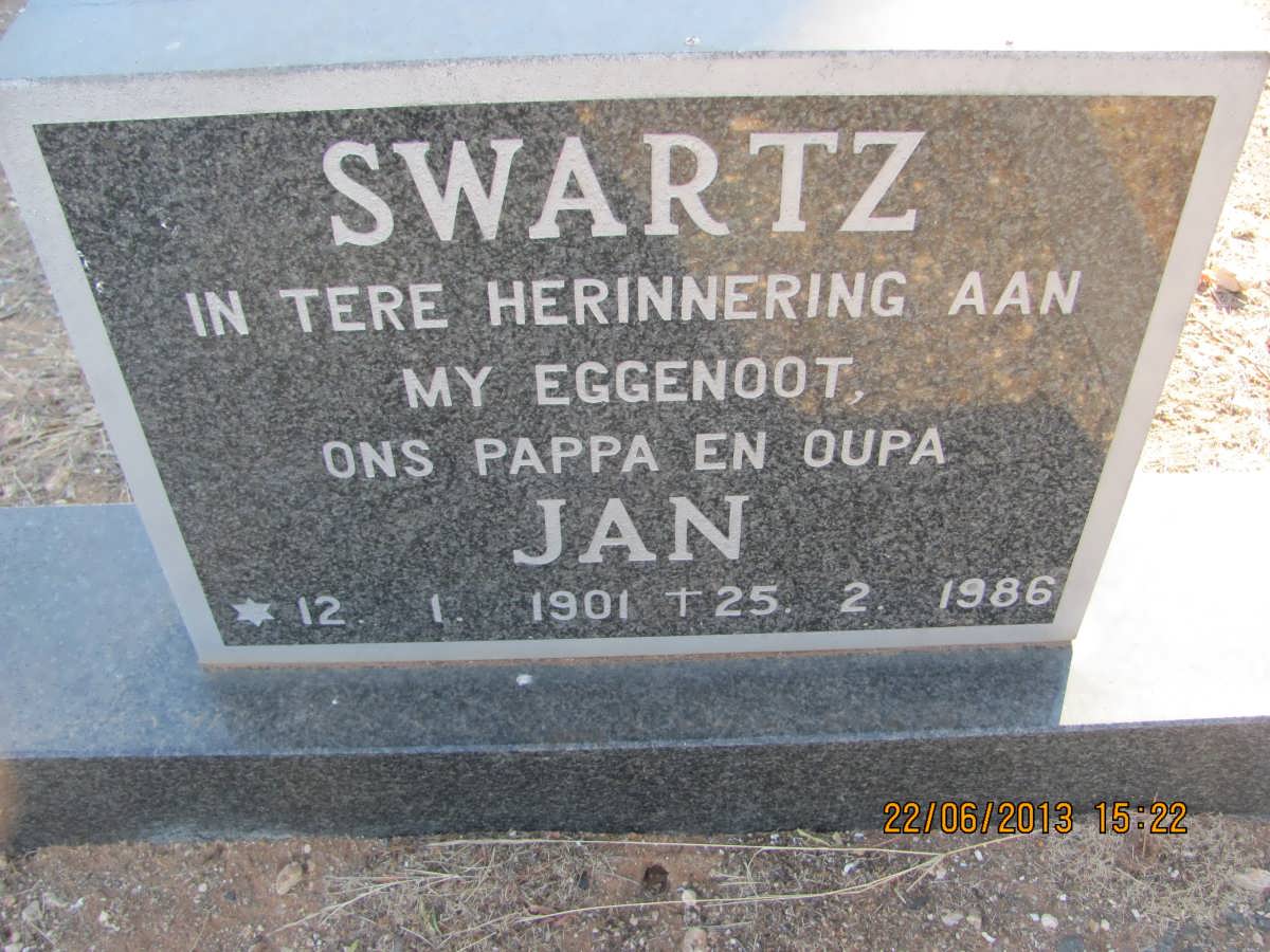 SWARTZ Jan 1901-1986