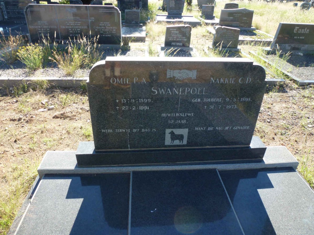 SWANEPOEL P.A. 1899-1991 &amp; C.D. JOUBERT 1898-1973