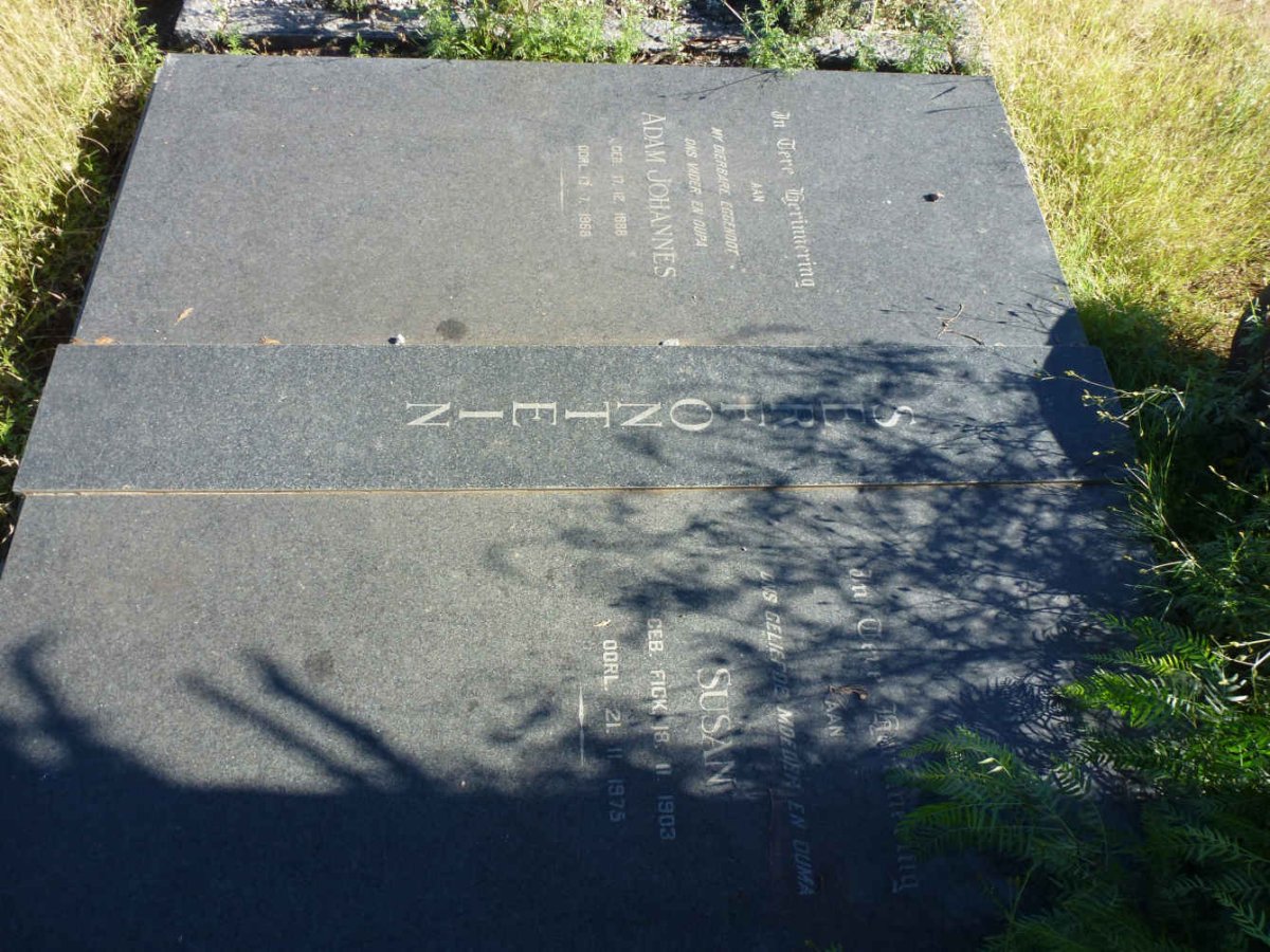 SERFONTEIN Adam Johannes 1888-1968 &amp;  Susan FICK 1903-1975