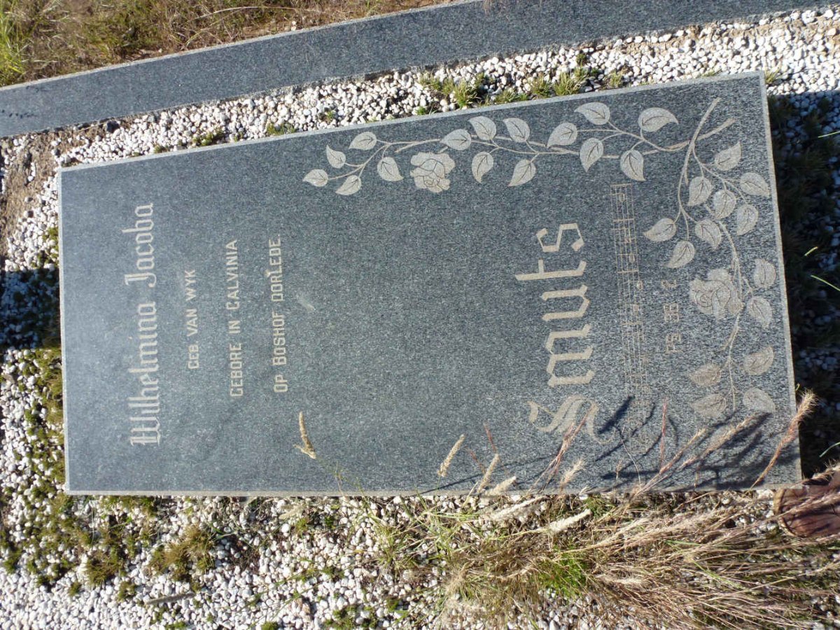 SMUTS Wilhelmina Jacoba nee VAN WYK 1898-1968