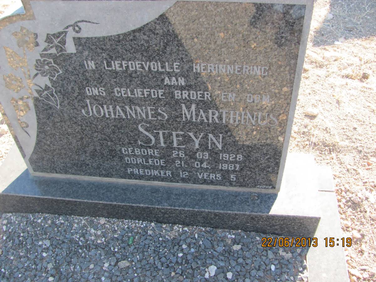 STEYN Johannes Marthinus 1928-1987