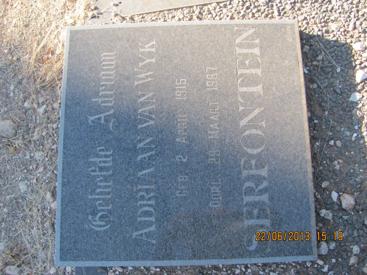 SERFONTEIN Adriaan Van Wyk 1915-1987