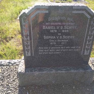 SCHYFF Daniel, v.d. 1879-1939 &amp; Sophia V. HEERDEN 1879-1967