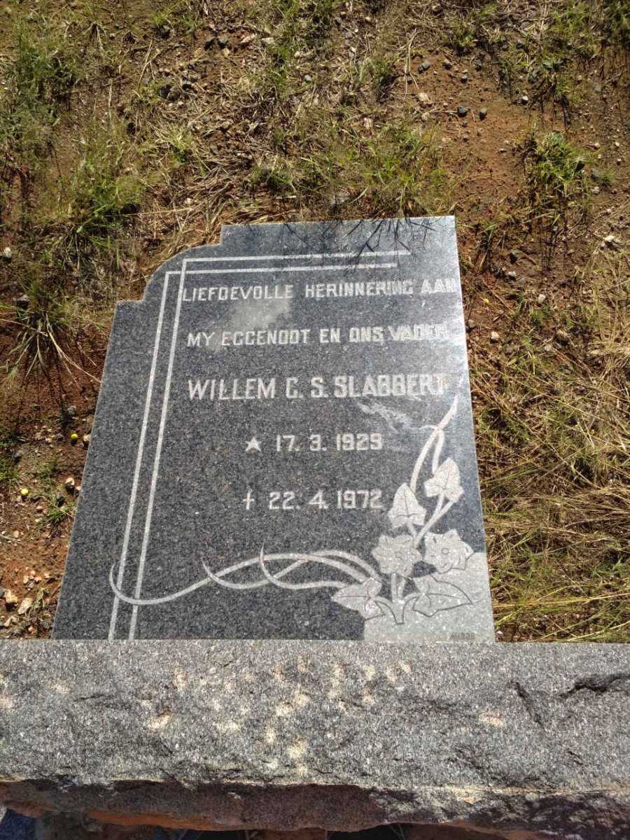 SLABBERT Willem C.S. 1929-1972