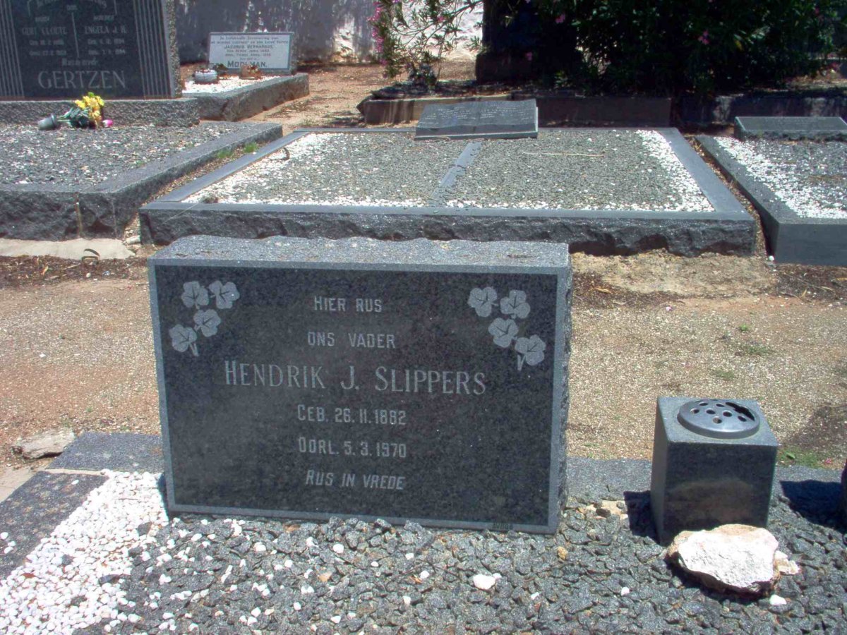SLIPPERS Hendrik J. 1882-1970