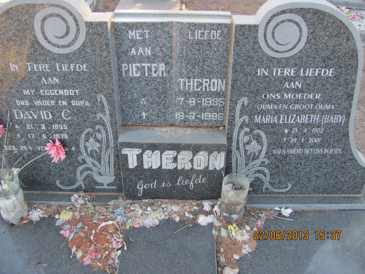 THERON David C. 1895-1979 &amp; Maria Elizabeth 1902-2001 :: THERON Pieter 1935-1996