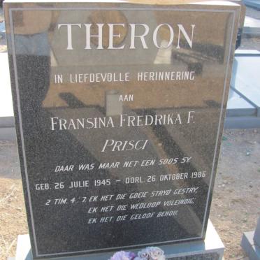 THERON Fransina Fredrika F. 1945-1986